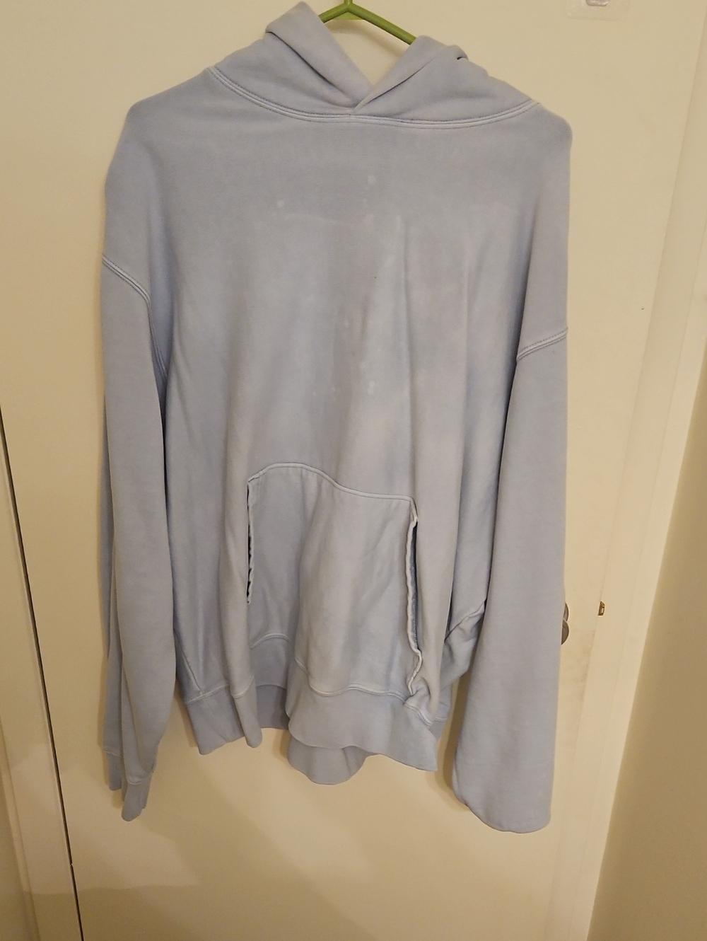 American Eagle Outfitters Light Blue Hooded Pullover Sweatshirt